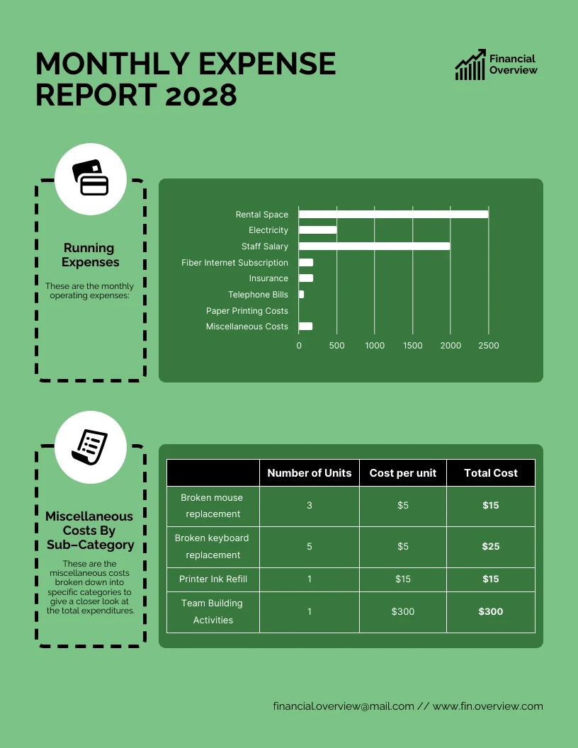 Financial Expenditure Report Template Venngage