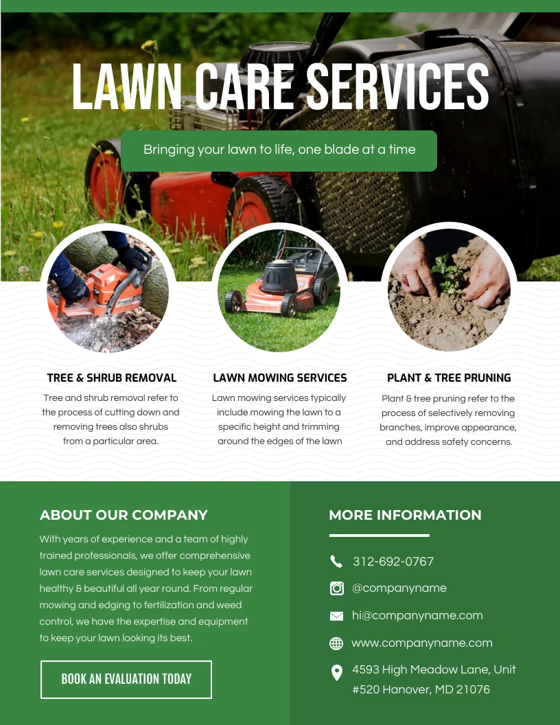 Goblin Lawn Care Services Flyer Template - Venngage