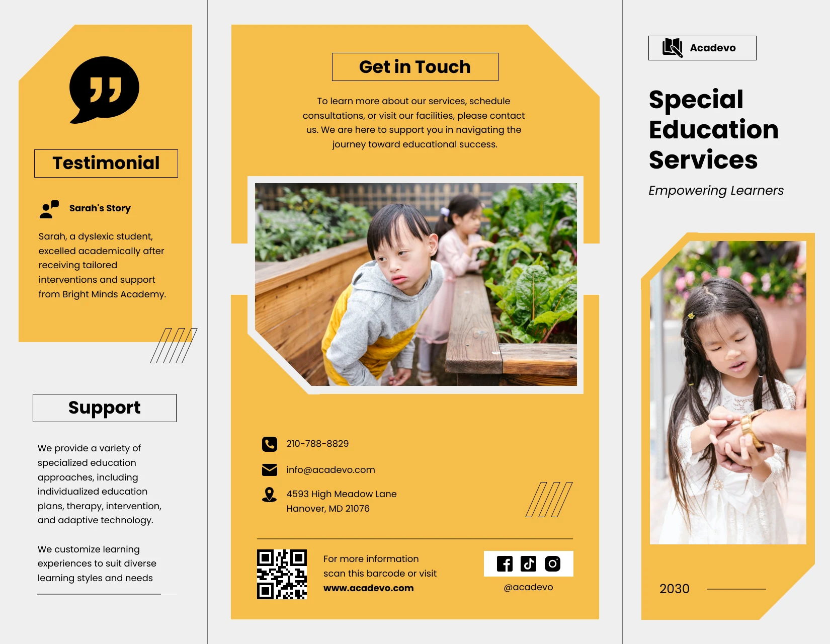 special-education-services-gate-fold-brochure-venngage