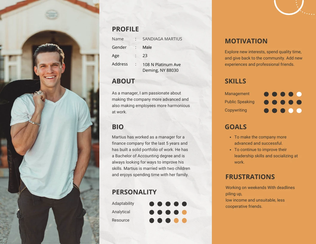 FREE Customer Persona Word  Template Download  Templatenet