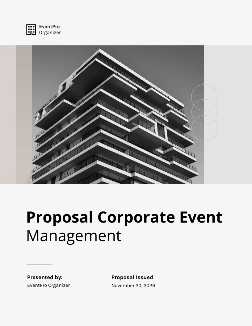 Corporate Event Management Proposal Template - Venngage