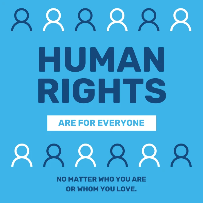 Blue Human Rights Instagram Post - Venngage