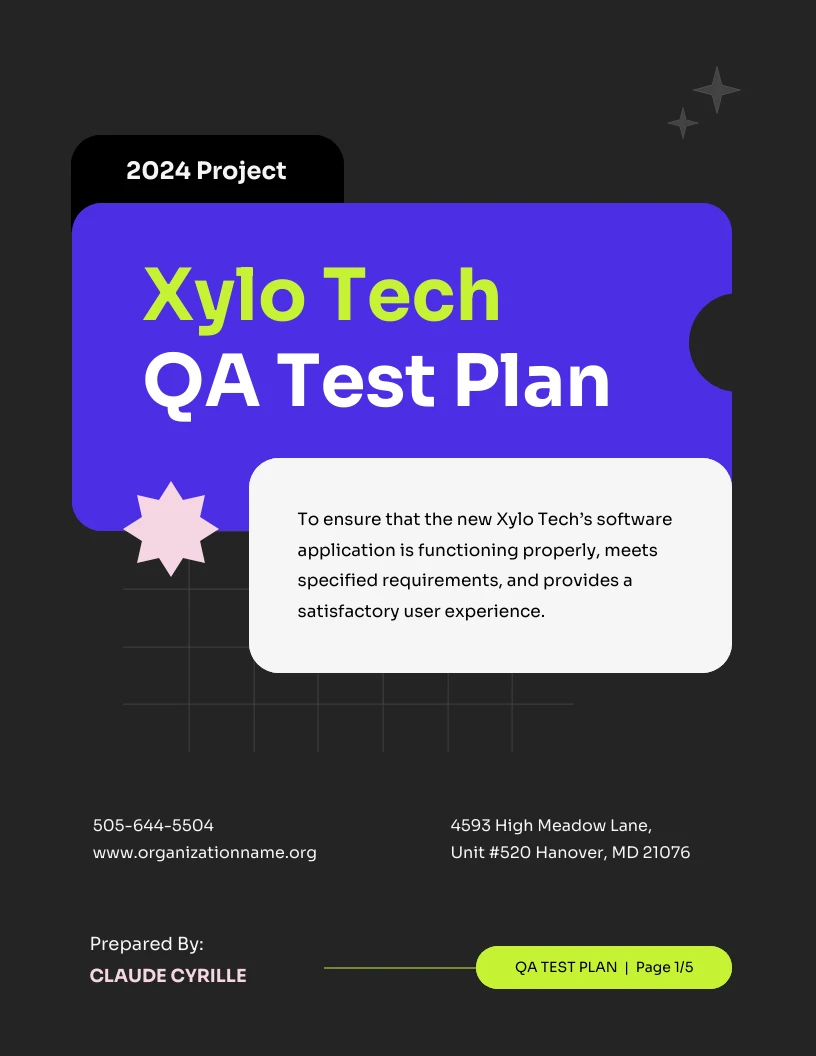Mine Shaft QA Test Plan Template - Venngage