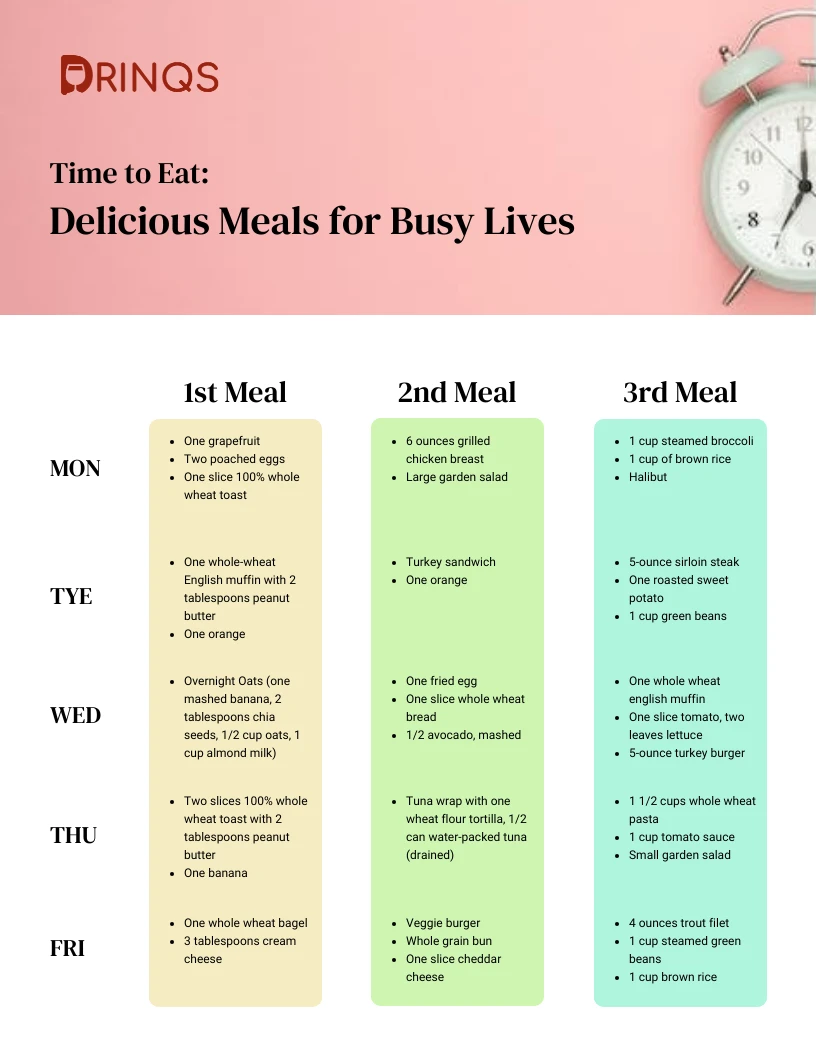 Colorful Meal Planner Menu - Venngage