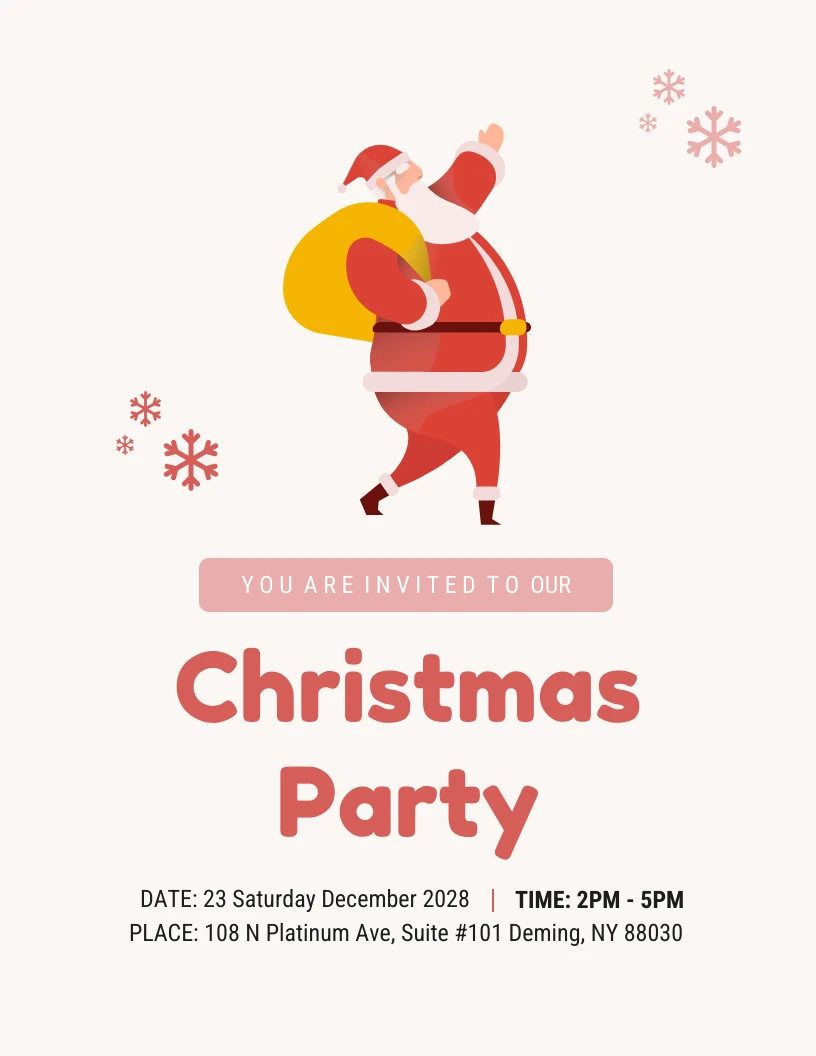 Minimalist Simple Design Christmas Invitation Venngage