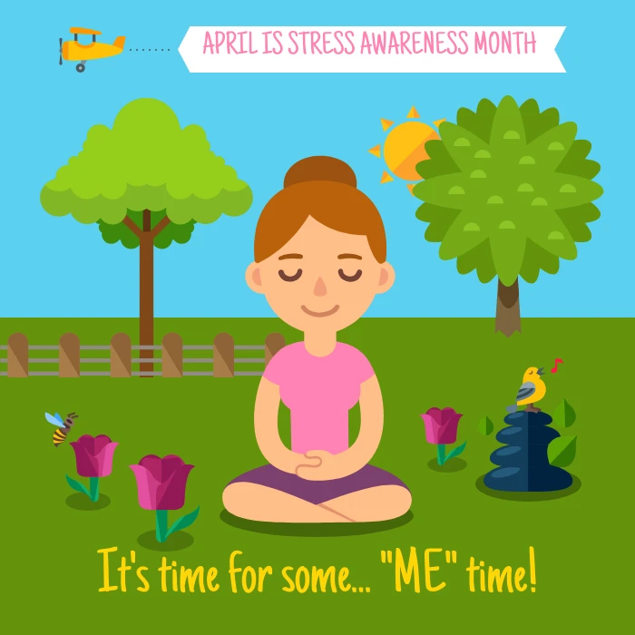 Illustrative Stress Awareness Month Instagram Post - Venngage