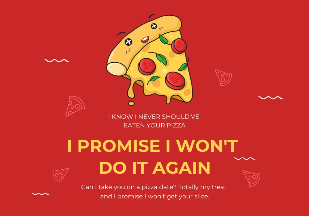 Red And Yellow Minimalist Illustration Apology Card - Venngage