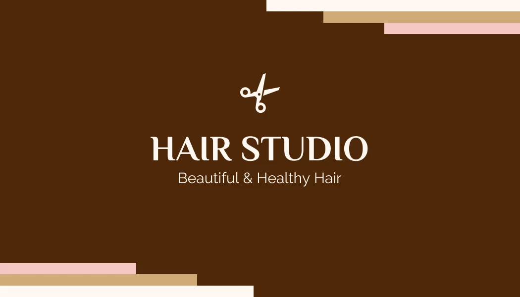Hair Studio Modern Dersign Hair Salon Business Card Venngage