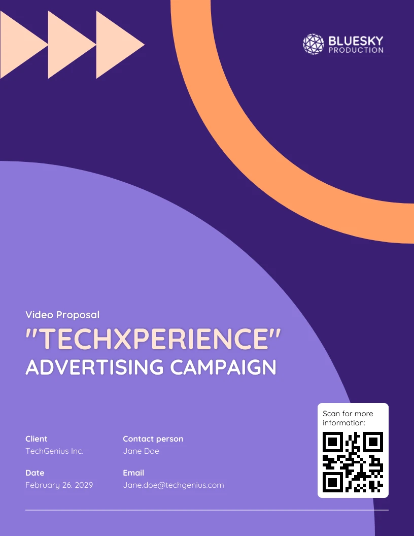 Persuasive and Dynamic Video Advertising Proposal Template - Venngage
