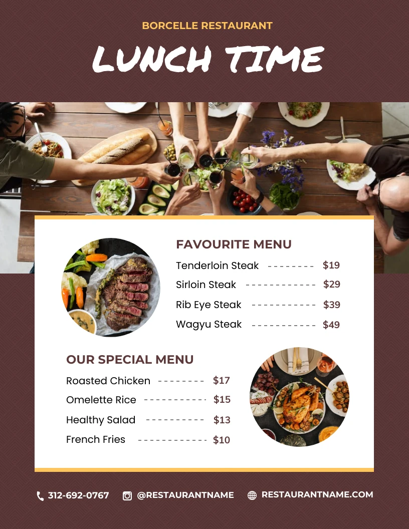 Lunch Flyer Template Venngage