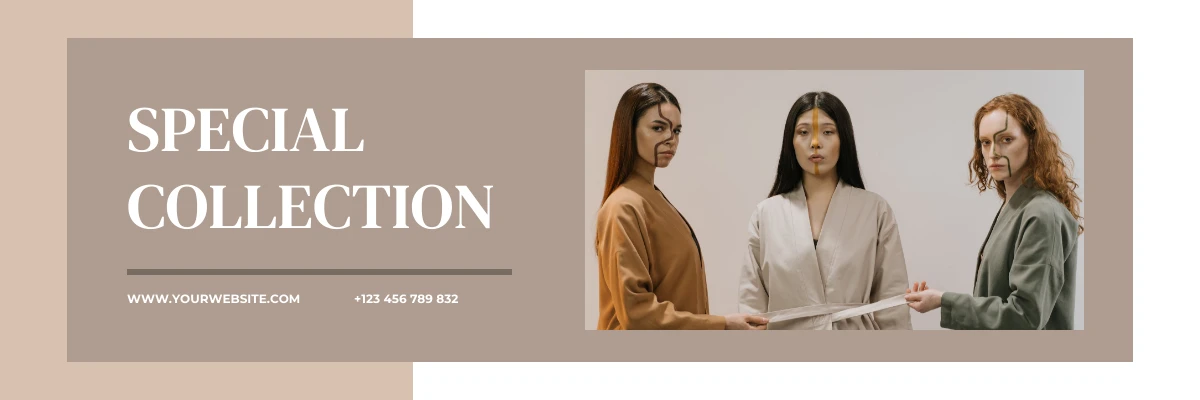 Brown Simple Special Clothing Collection Banner - Venngage