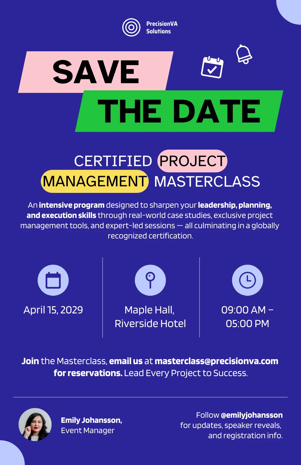 Masterclass Event Promotion Poster Template - Venngage
