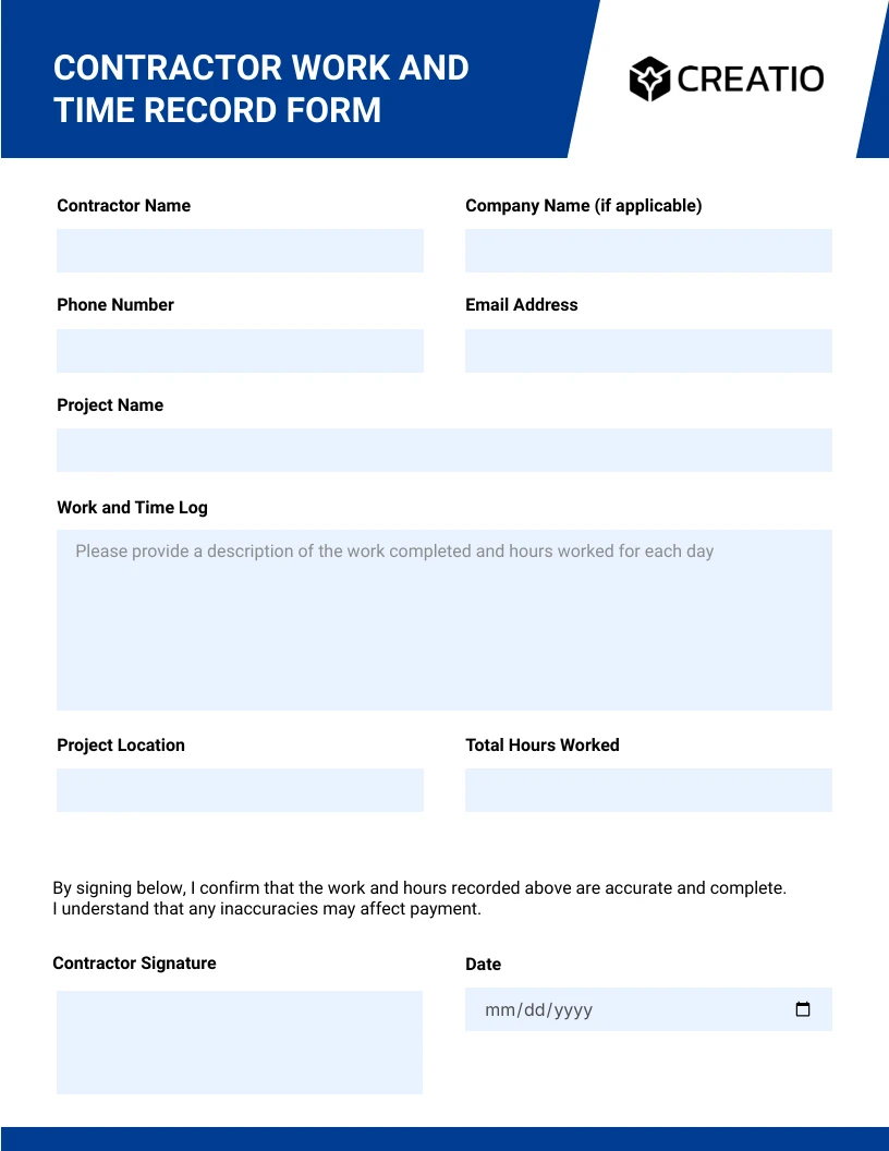 Jacksons Purple Construction Form Template - Venngage