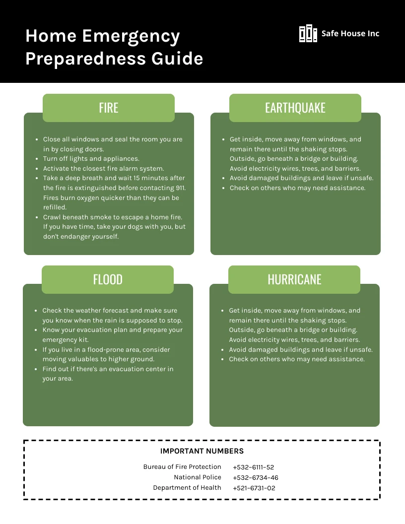Emergency Preparedness Plan For Workplace Template - Venngage