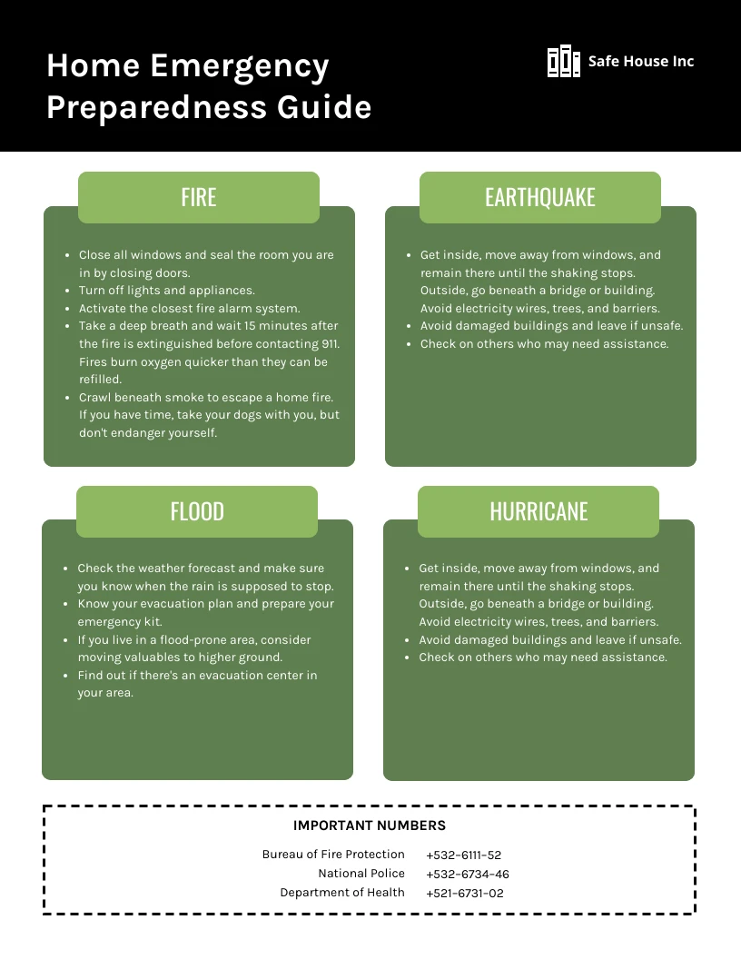 Sample Emergency Preparedness Plan Template Venngage