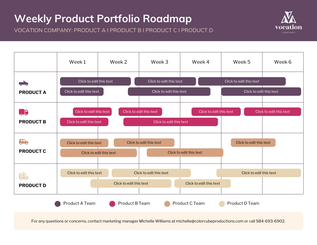 Blank Neutral Portfolio Roadmap - Venngage