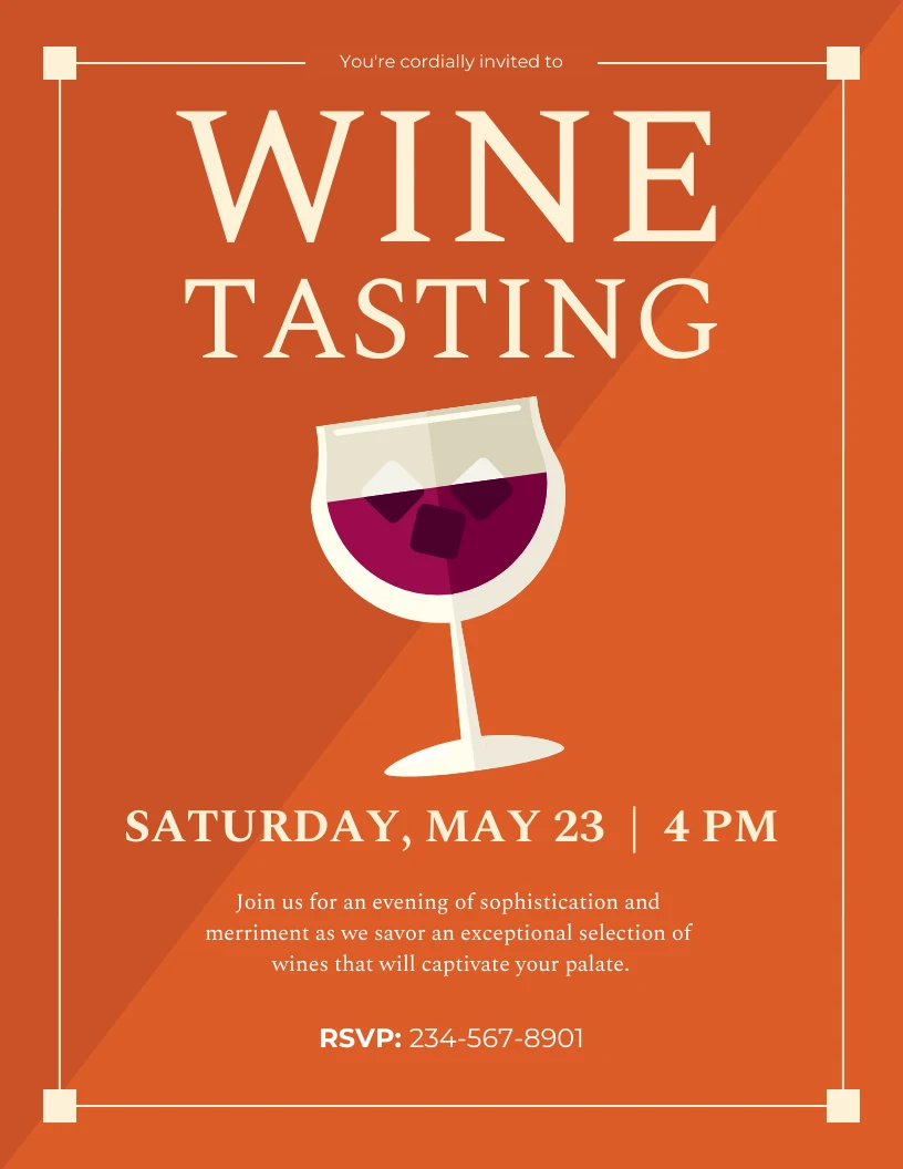 wine tasting event poster