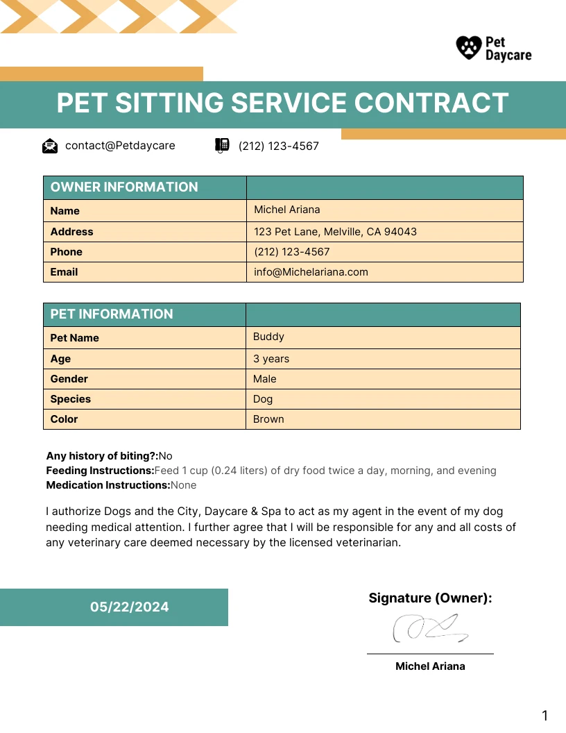 pet-sitting-contract-template-venngage