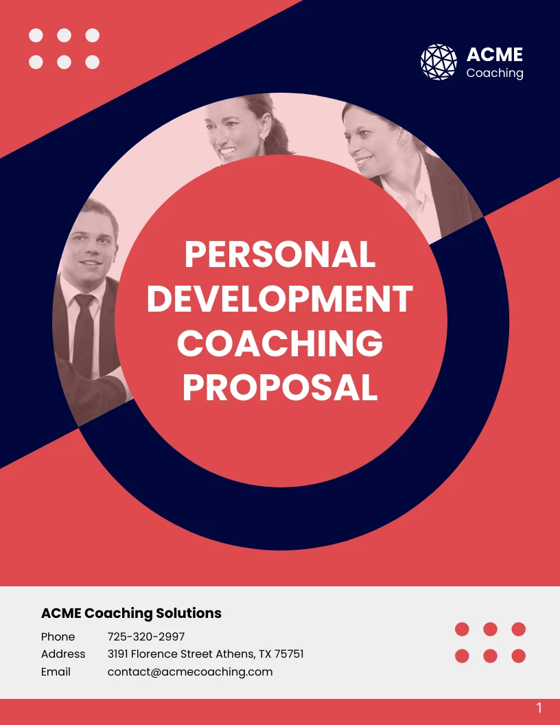Personal Development Coaching Proposal Template - Venngage
