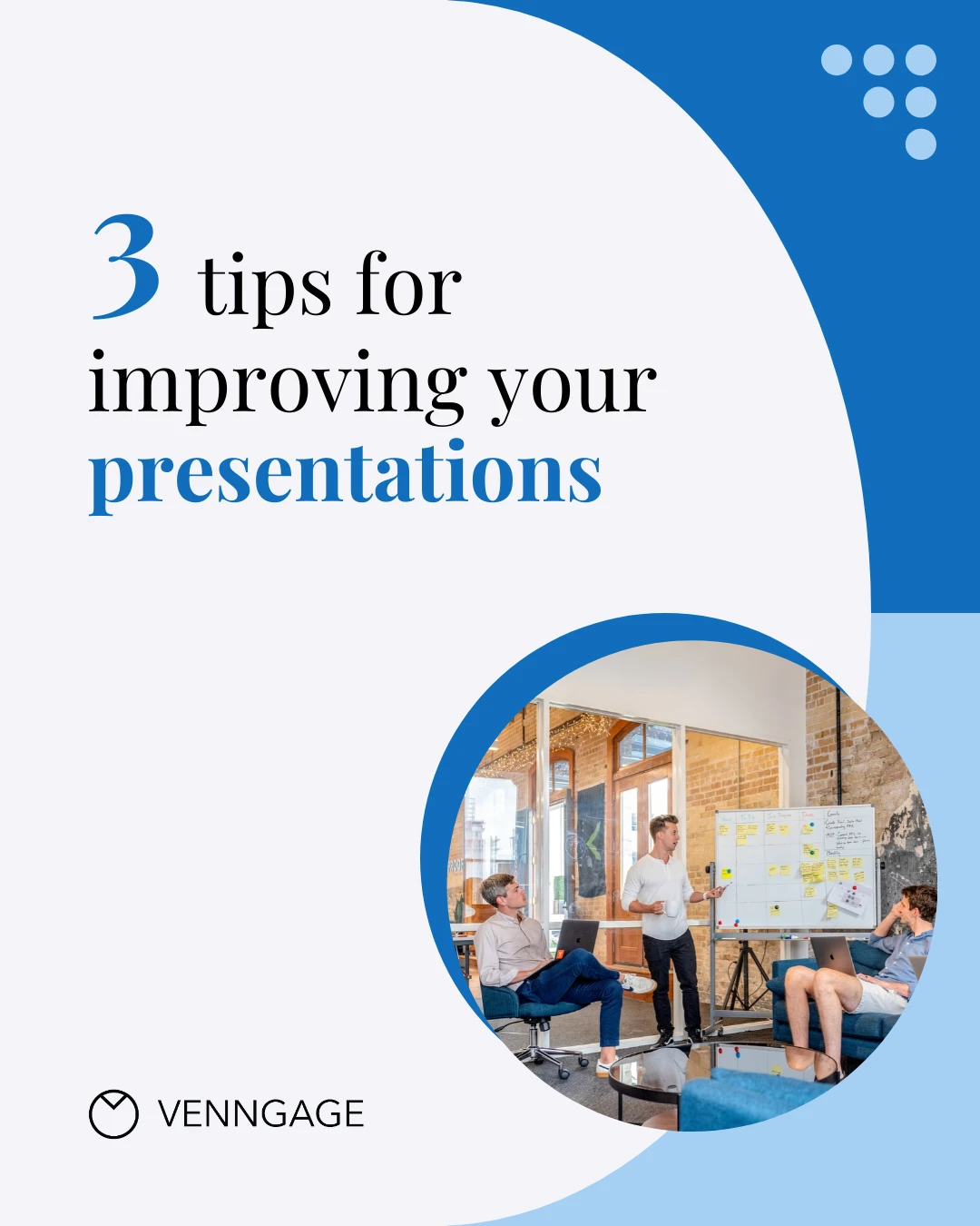 3 Presentation Tips Instagram Carousel Post - Venngage