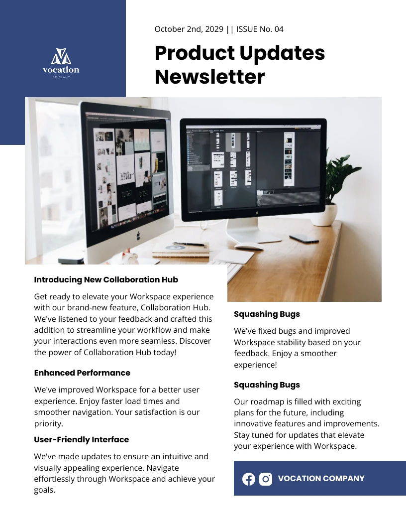 Product Updates Newsletter Template - Venngage