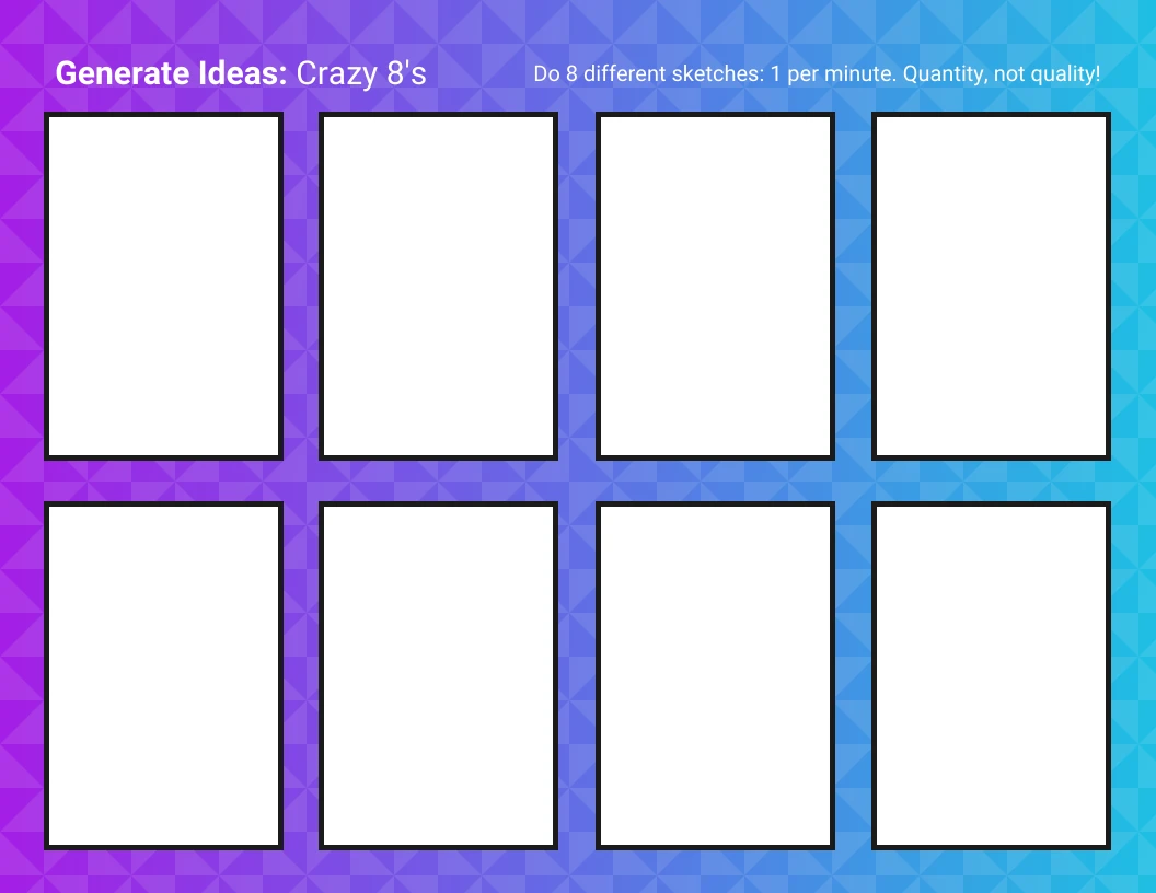 Crazy 8's Template - Venngage