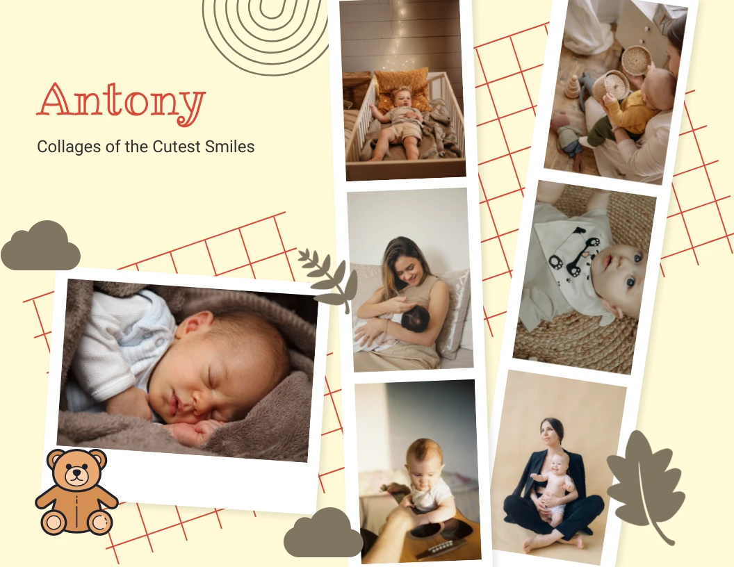 Beige Cute Baby Collage - Venngage