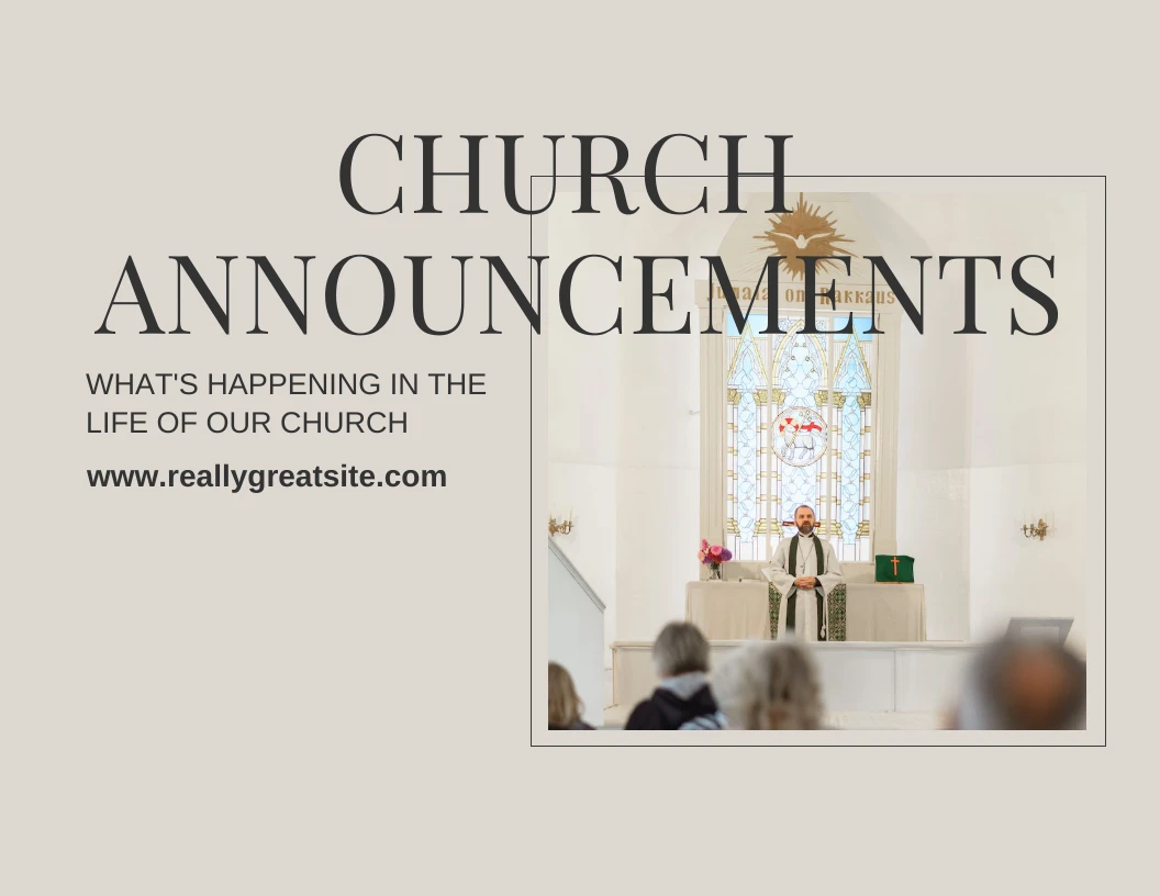 church announcement images