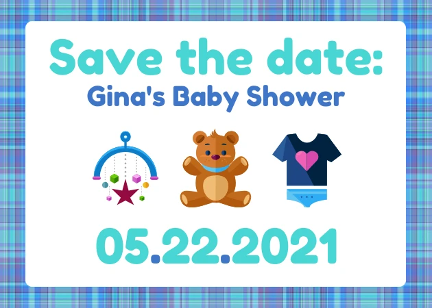 Save the date templates free hot sale baby shower