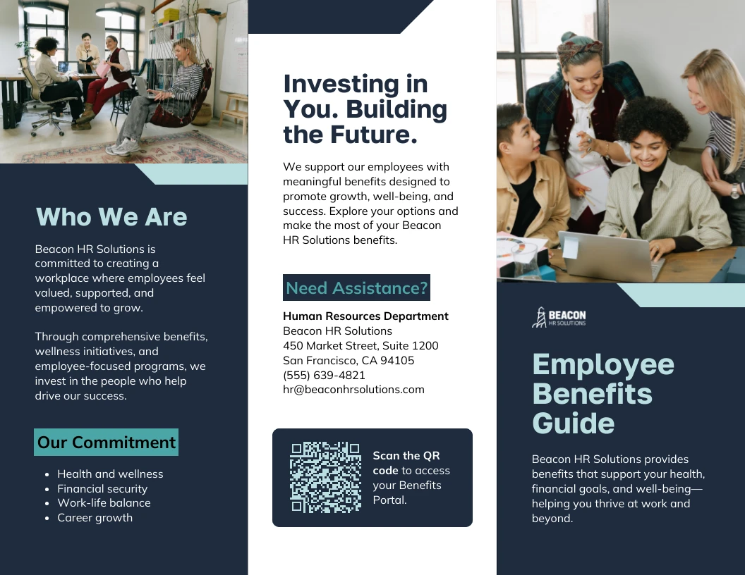 Employee Benefits Brochure Template - Venngage