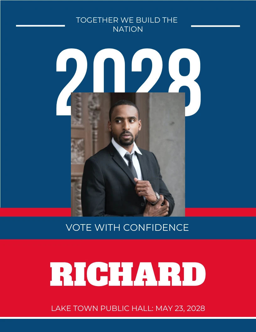 Election 2028 Campaign Flyer Template - Venngage