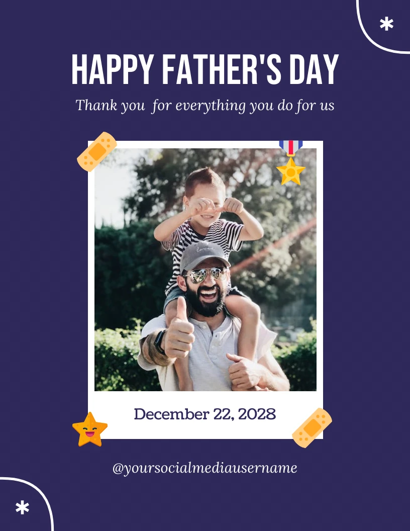 Happy Father's Day Flyer Template - Venngage