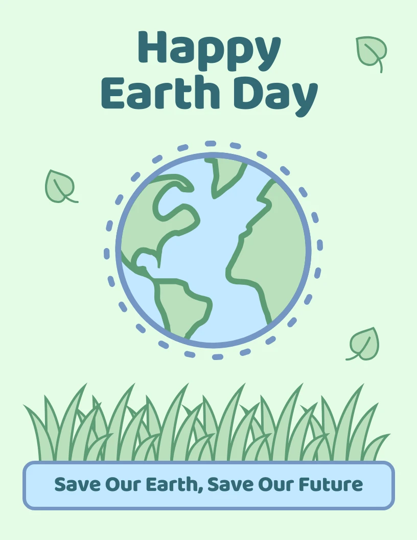 Light Green Earth Day Poster - Venngage