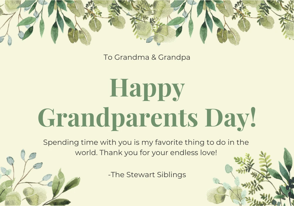 grandparents day card template
