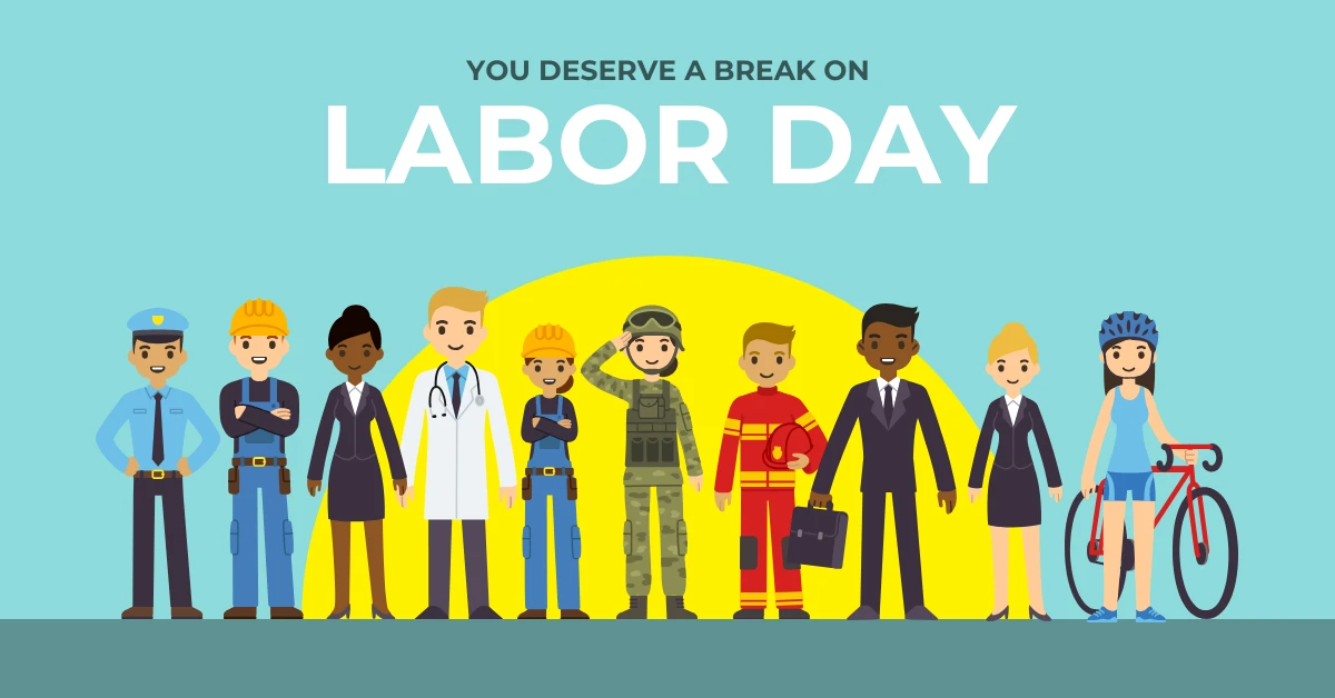 Illustrative Labor Day Facebook Post Venngage