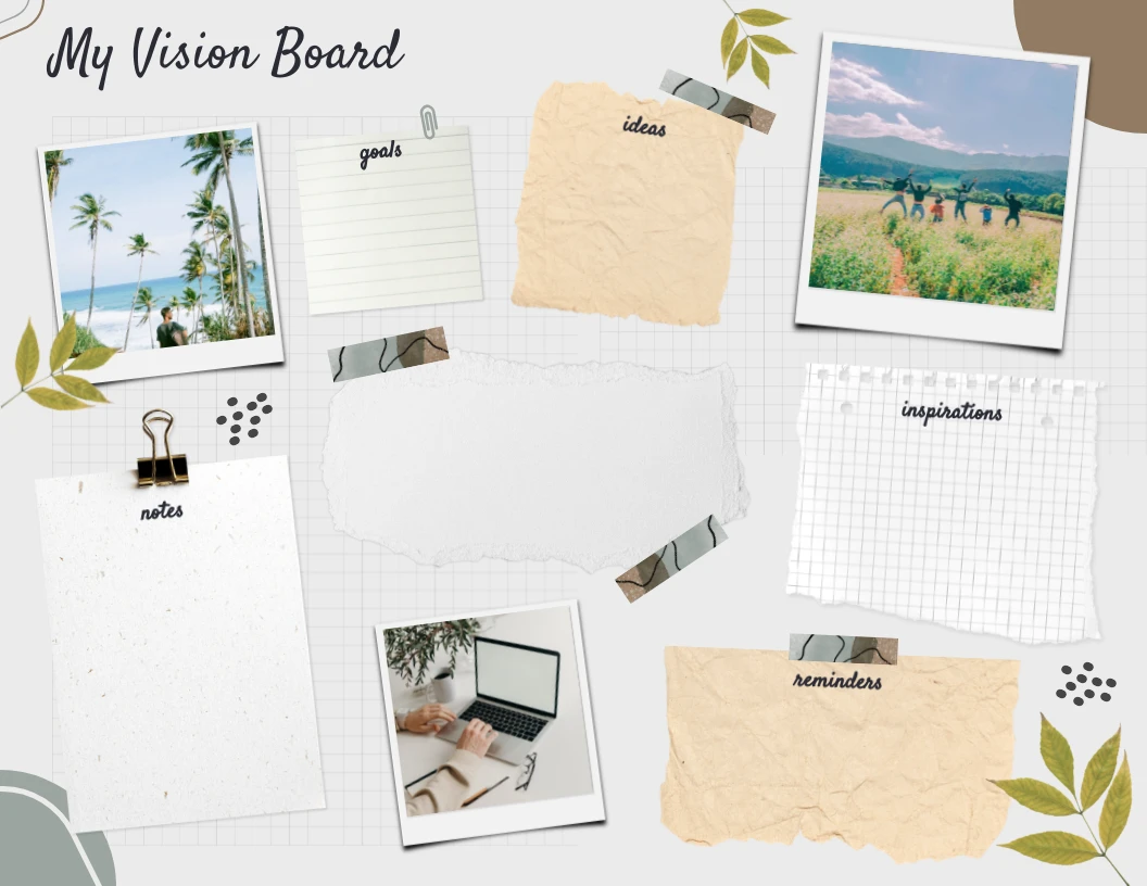 Editable Minimalist Vision Board - Venngage