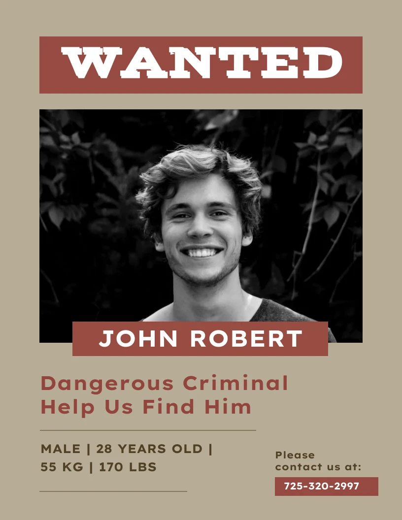 Simple Modern Wanted Poster Venngage