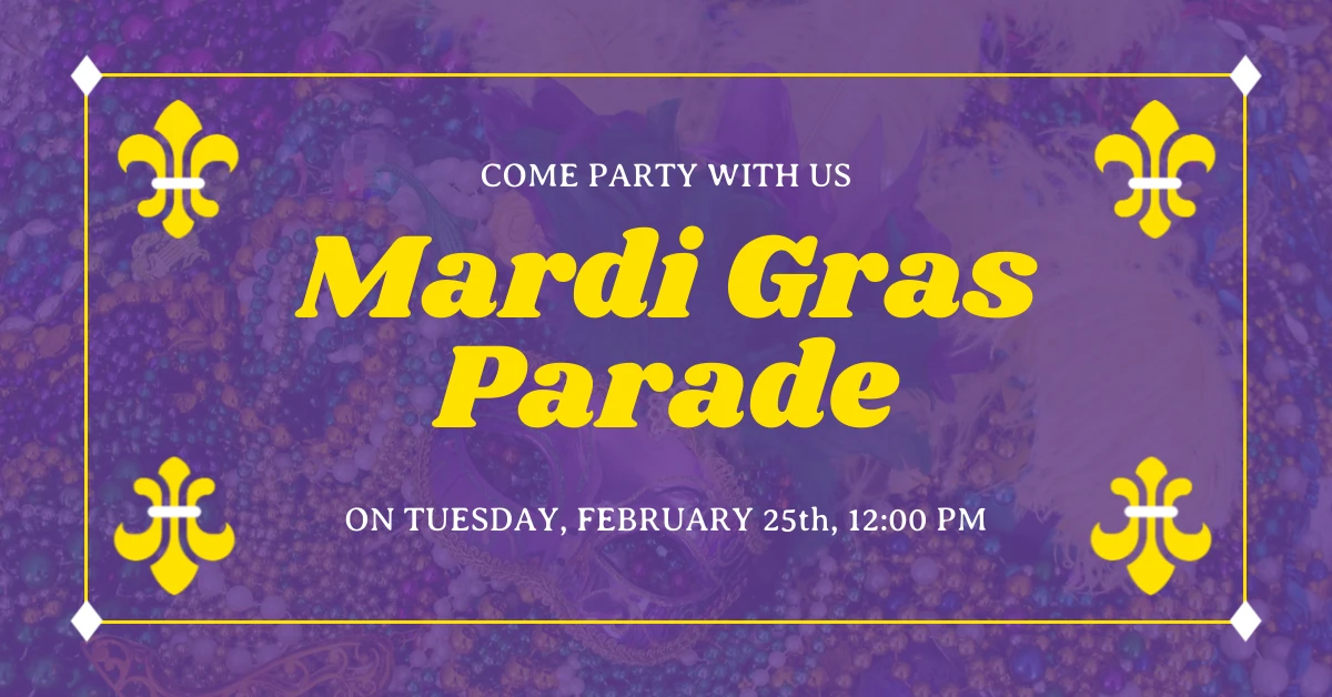 mardi gras parade flyer