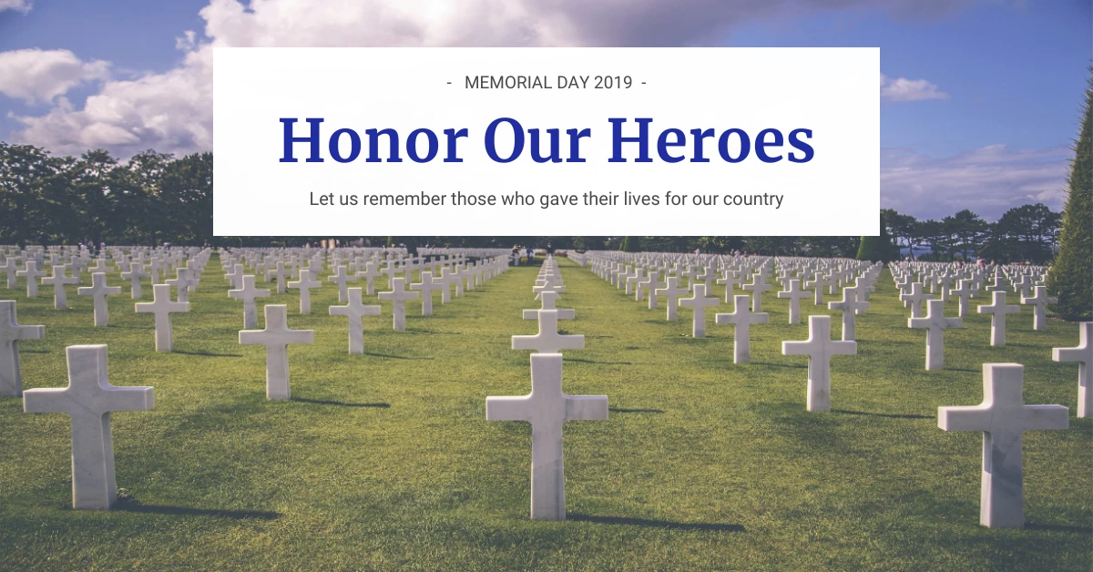 Honor Memorial Day Facebook Post - Venngage