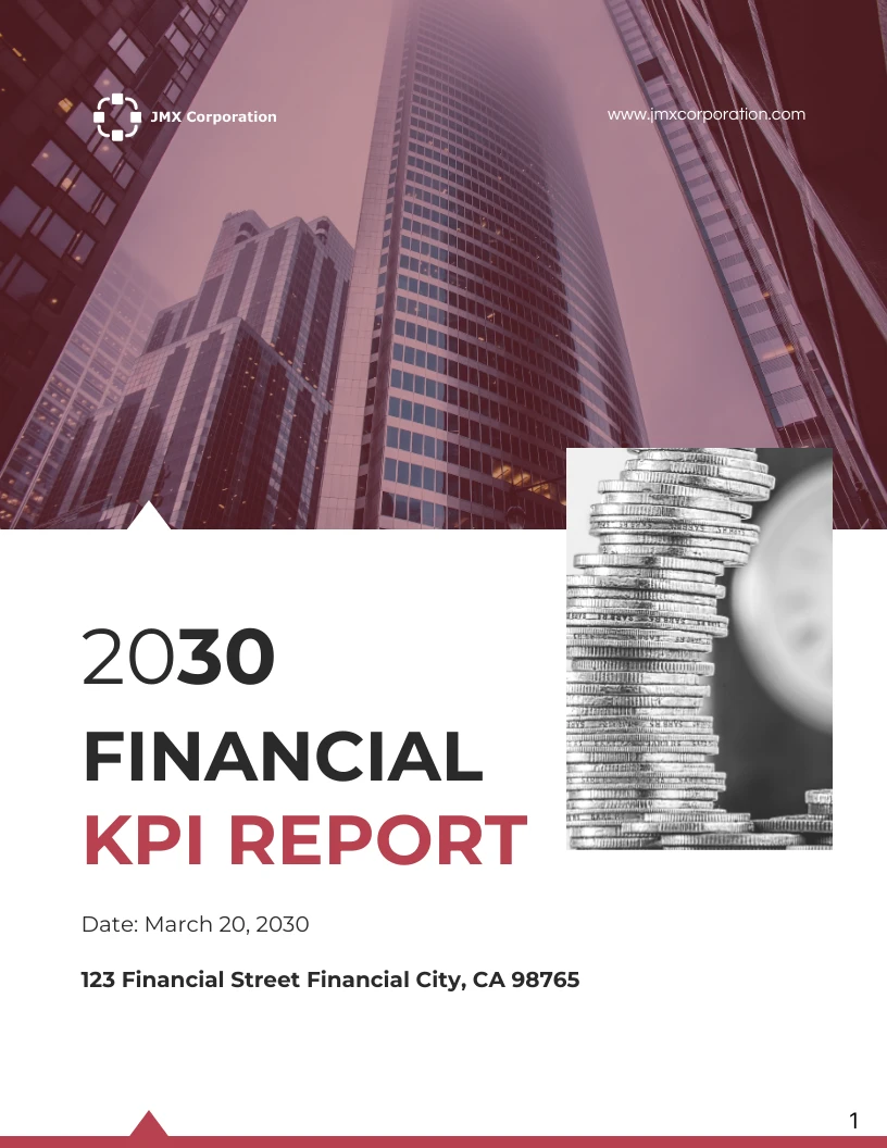 Financial KPI Reports Template - Venngage