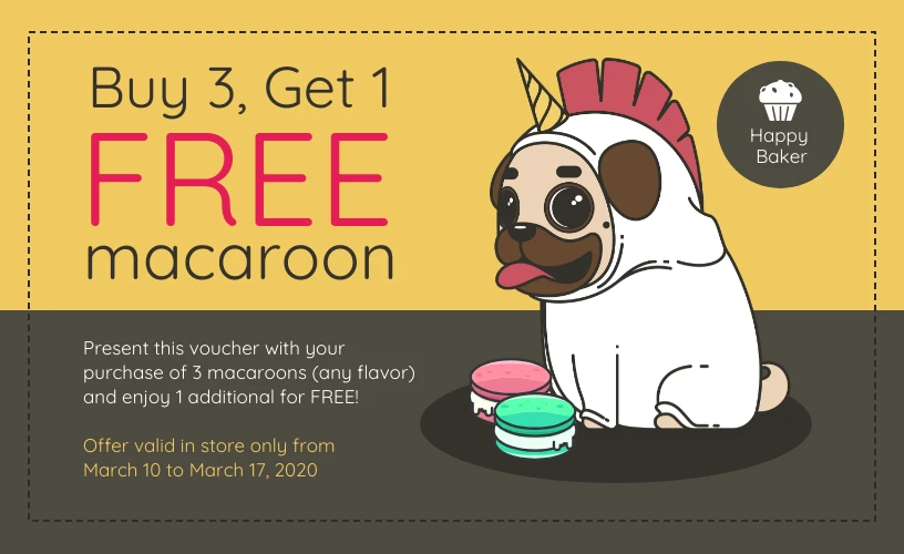 Bakery Free Voucher Coupon - Venngage