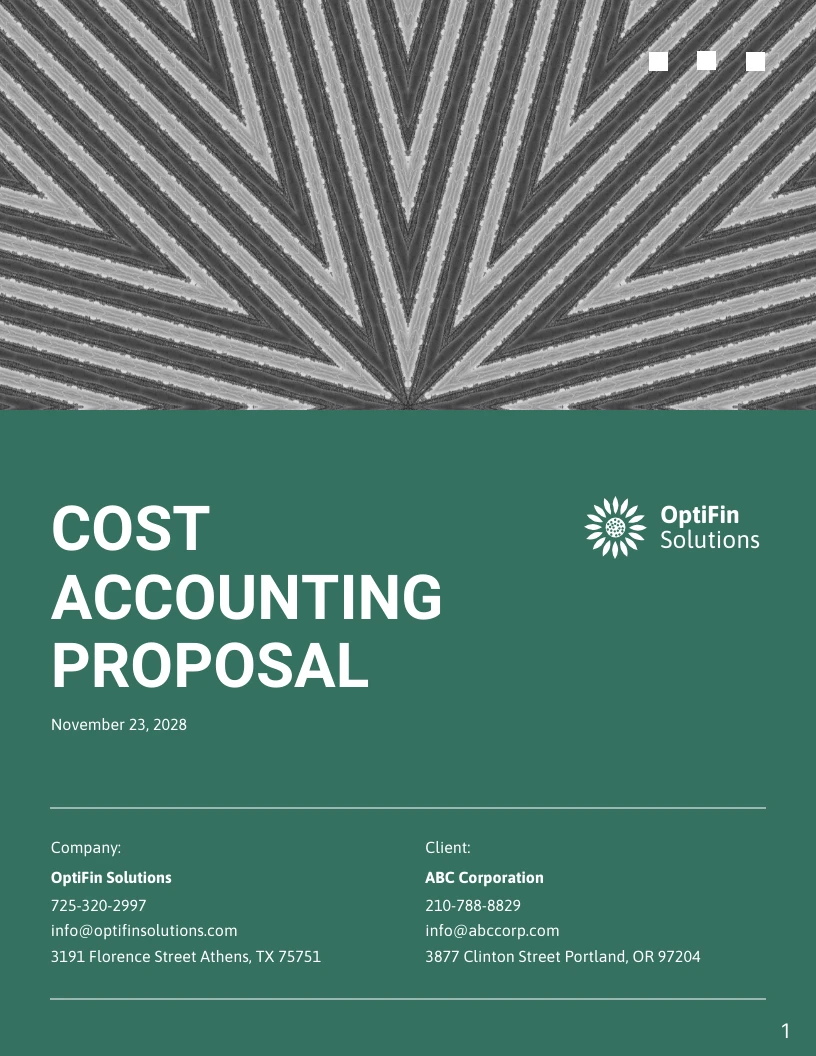 Cost Accounting Proposal Template - Venngage