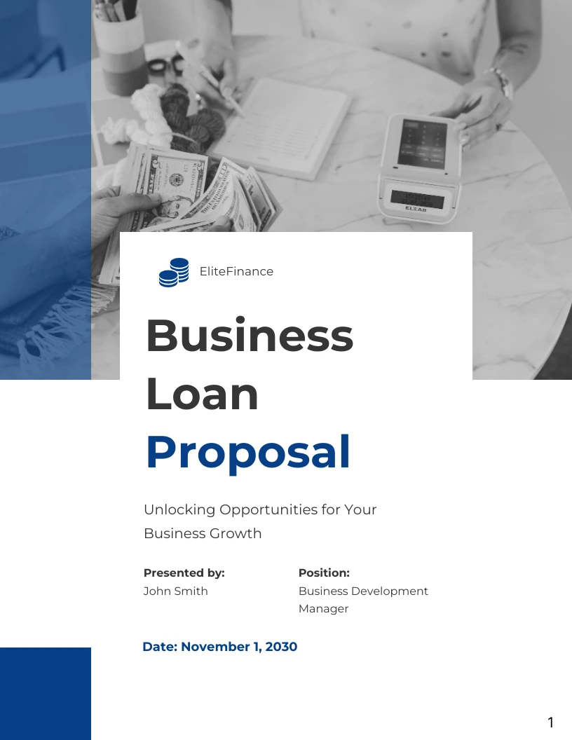 business plan loan proposal template