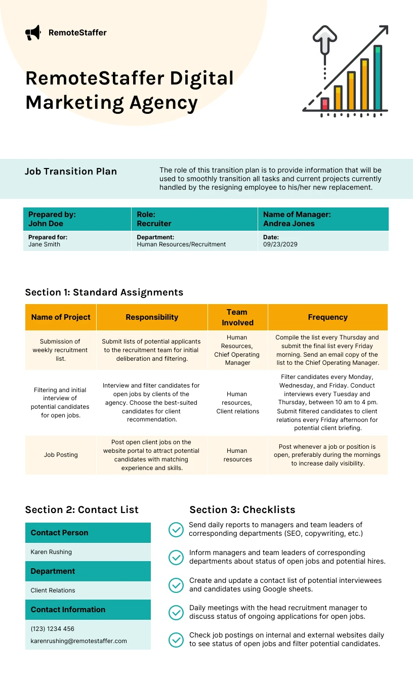 Transition Planning Template Venngage