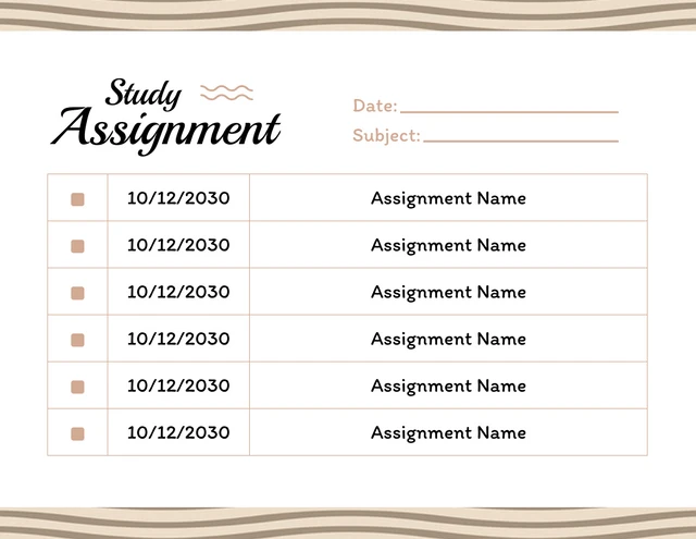 Texture brune Modèle d'horaire de travail pour l'étude de la texture