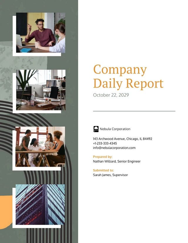 Modern Company Daily Report - Page 1