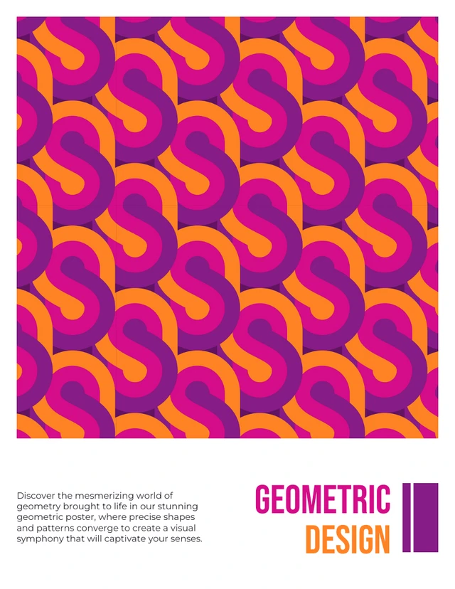 White Modern Abstract Geometric Poster Template