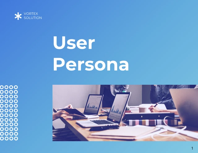 Blue Gradient User Persona Presentation - Page 1