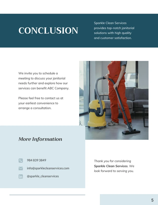 Janitorial Business Proposal Template - Seite 5