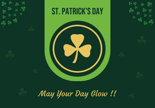 Aesthetic Green and Yellow St. Patrick's Day Card Template